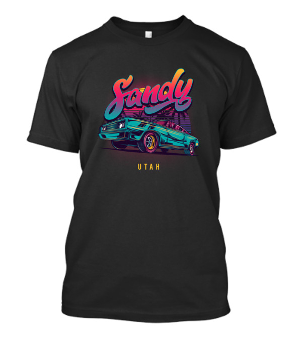 Sandy Utah Retro Vintage Muscle Cars Custo Vivid Colors Classic Auto T-Shirt