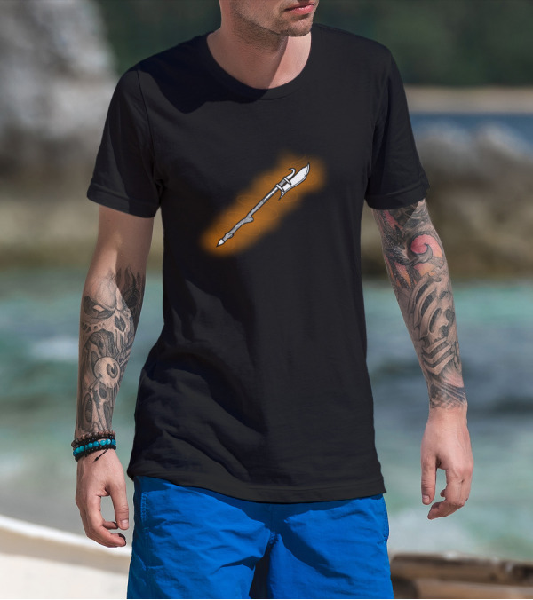 Lochaber Battle Axe With Glowing Orange Aura T-Shirt