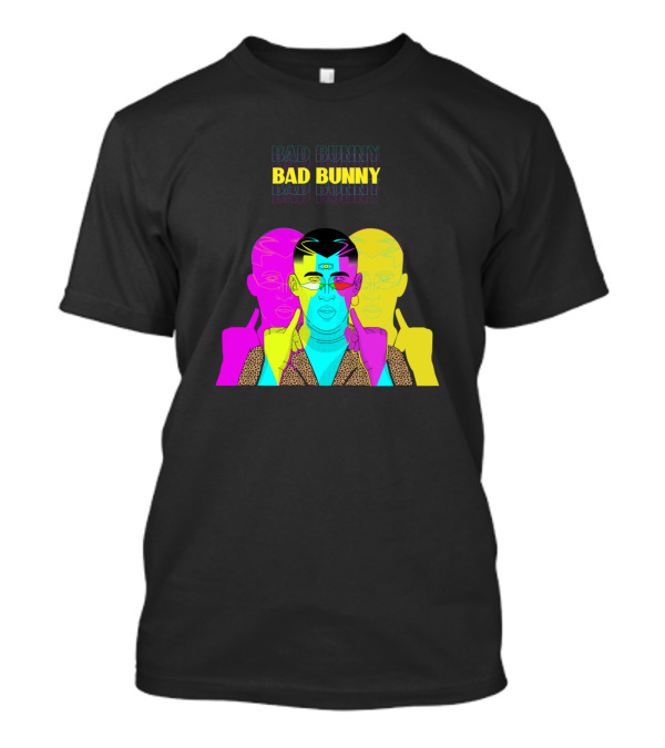 Bad Bunny Si Dios Lo Permite Psychedelic Neon T-Shirt