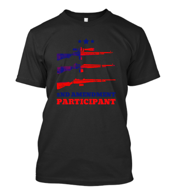 2Nd Amendment Participant American Flag Rifle T-Shirt
