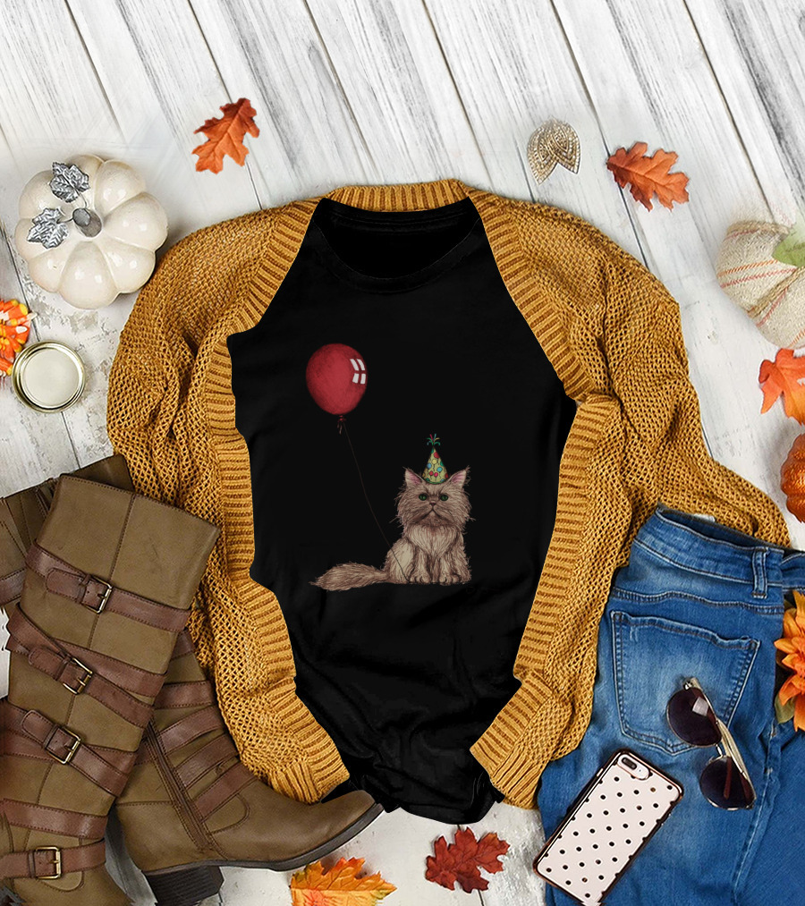 Cat Kitty Celebration Kitten Party Balloon T-Shirt