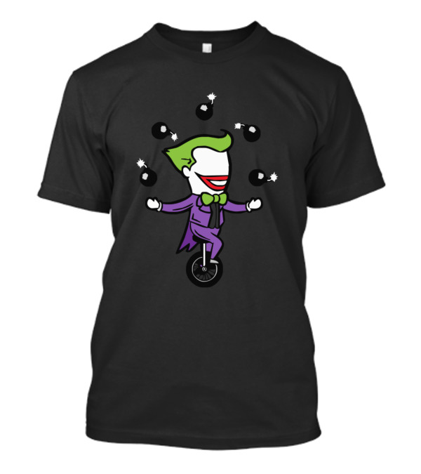 Acrobat The Jokers Juggling Bombs Unicycle Clown Costume T-Shirt
