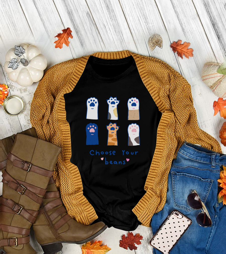 Choose Your Cat Paws Beans T-Shirt