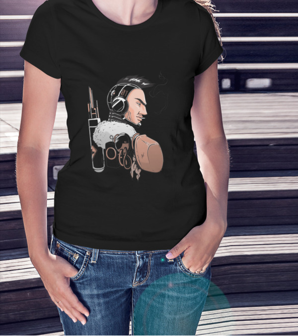 Programmer Robot Fan Futuristic Headphones Cyberpunk T-Shirt