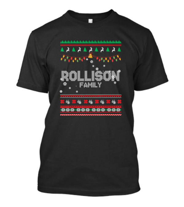 Rollison Family Christmas Name Merry Xmas Festive T-Shirt