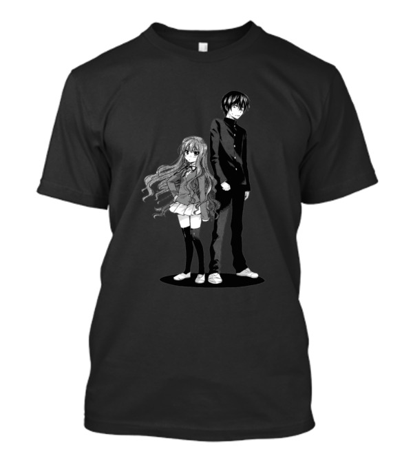 Toradora Essential Taiga And Ryuuji Monochrome T-Shirt