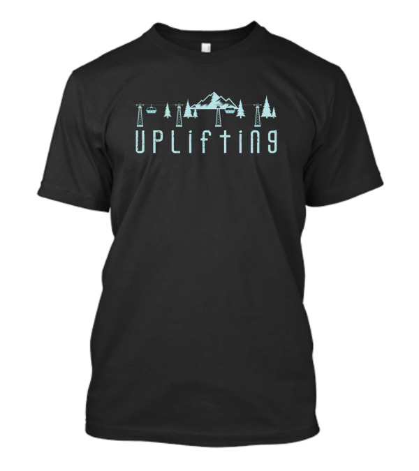 Uplifting Ski Mountain Lift Trees T-Shirt
