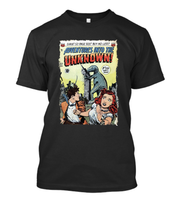 Adventures Into The Unknown Vintage Comic Book Cover Dinosaur Esb T-Shirt
