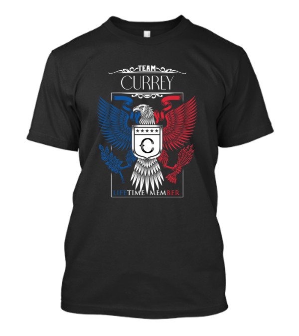 Team Currey Lifetime Member Currey Name Currey Mid Eagle Insignia T-Shirt