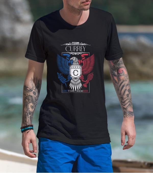 Team Currey Lifetime Member Currey Name Currey Mid Eagle Insignia T-Shirt