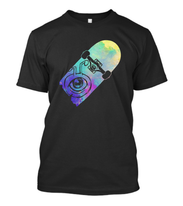 Skateboard Alien Eye Psychedelic Deck T-Shirt