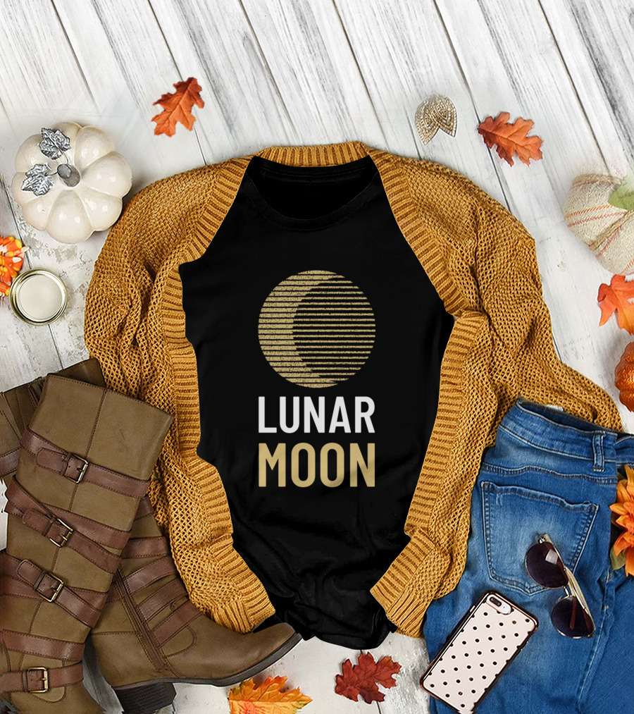 Lunar Moon Celestial Eclipse Phases Stripes T-Shirt