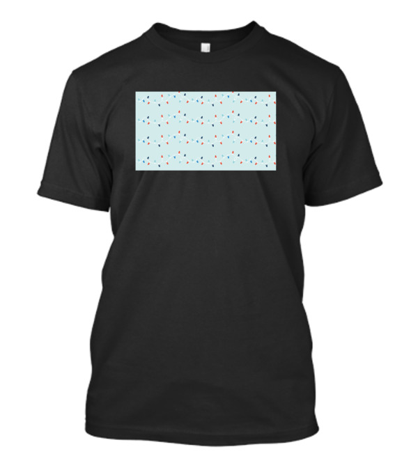 Merry Christmas Pattern Red Blue Green Confetti T-Shirt