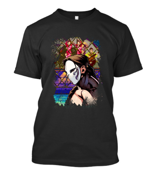 Vega Street Fighter Masked Character With Colorful Background T-Shirt