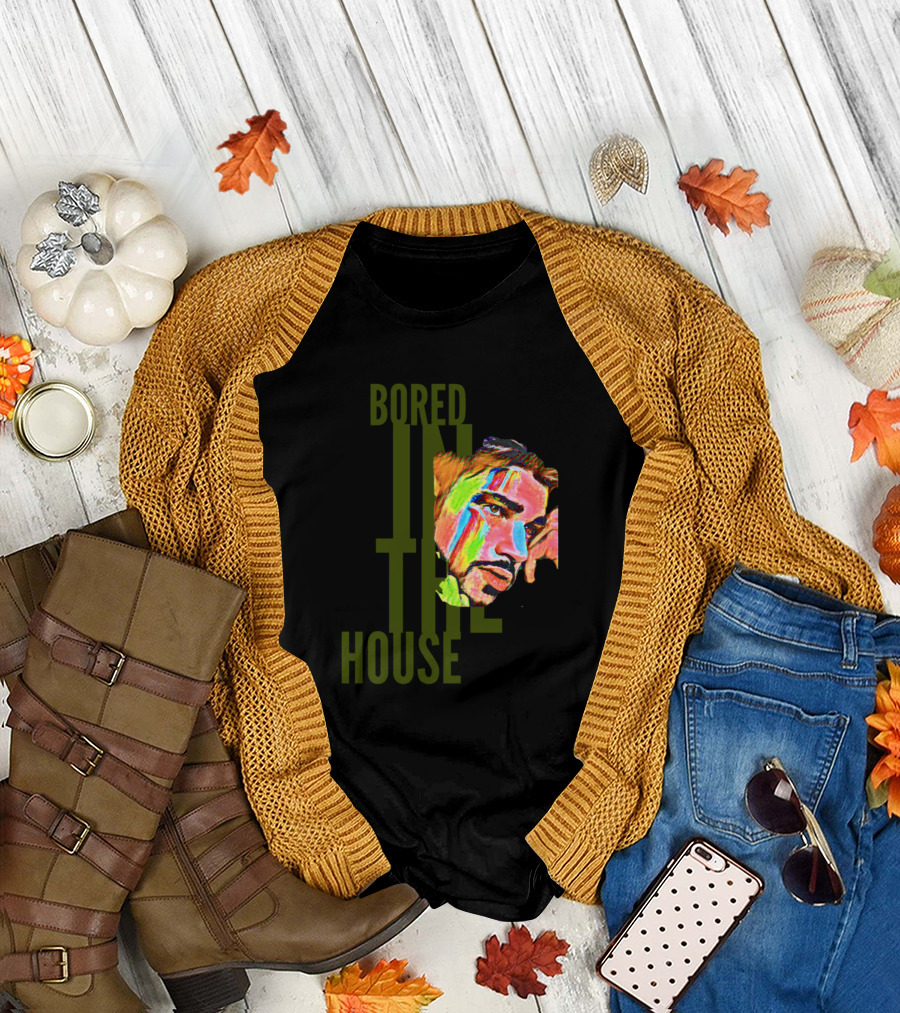 Bored In The House Vibrant Painted Face Expression T-Shirt