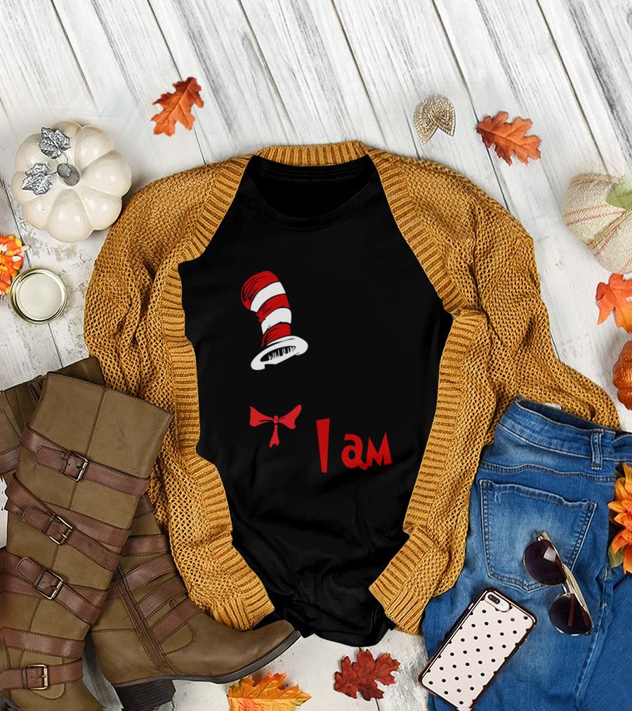 Boss I Am Dr. Seuss Hat and Bow Tie T-Shirt