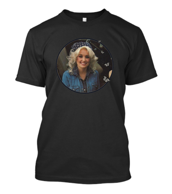 Love Is Like A Butterfly Dolly Parton Denim And Bandana Classic Look T-Shirt