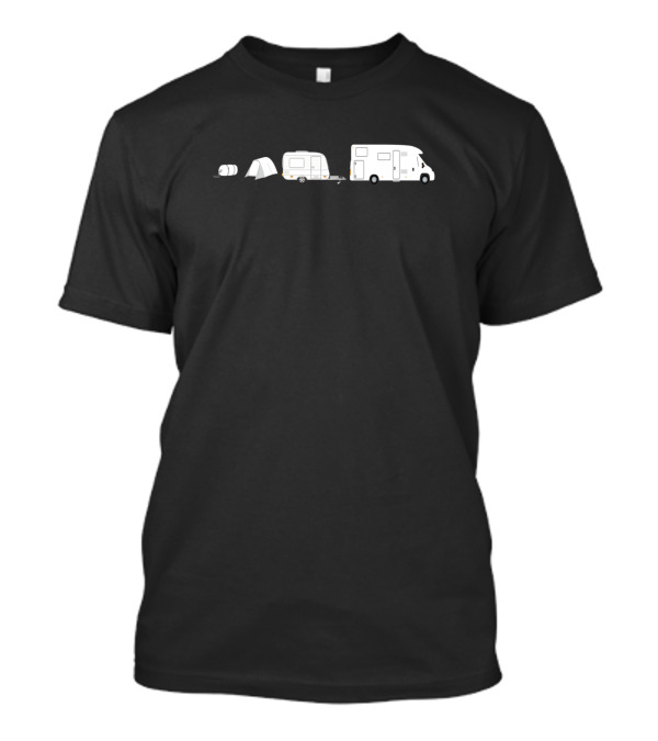 Evolution Of Camping: Tent To Caravan To Motorhome T-Shirt