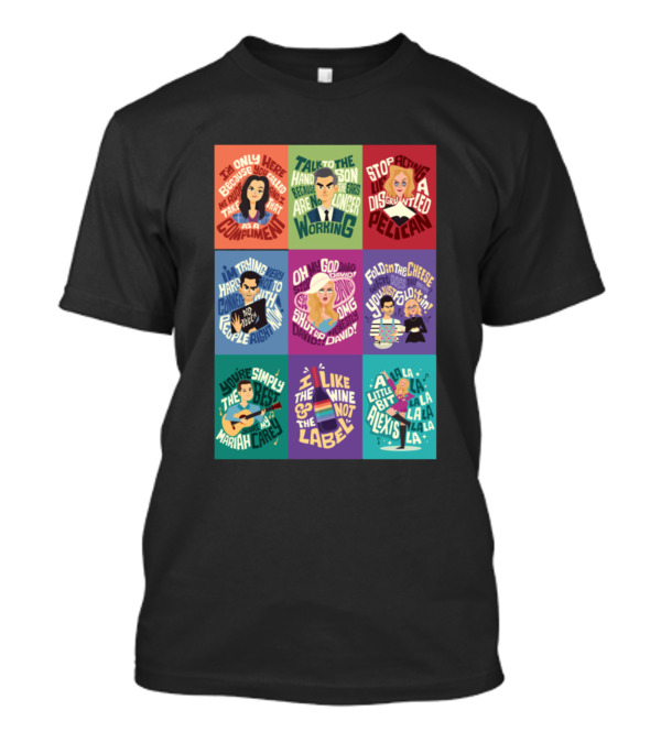 Schitt's Creek Quotes Nine-Panel Collage T-Shirt