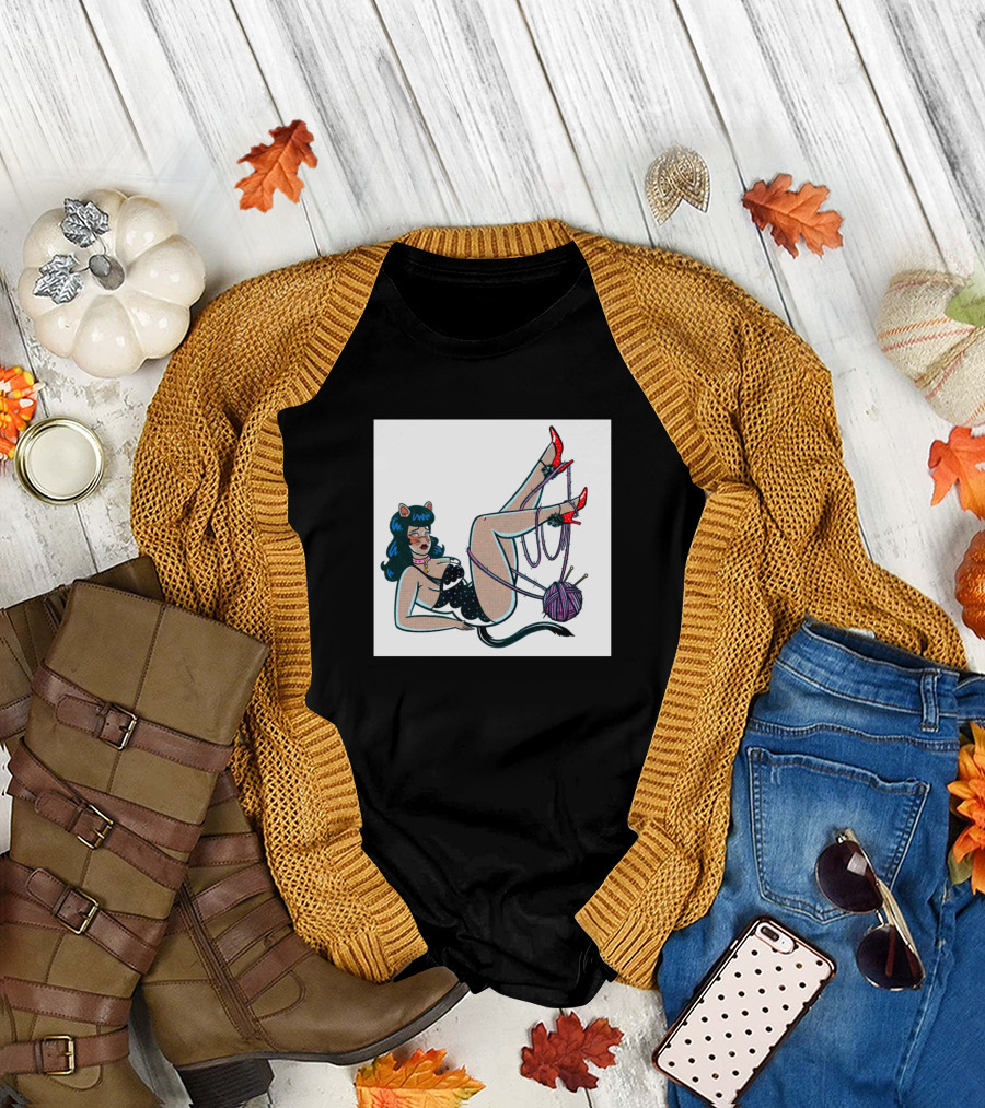 Kitty Pinup Yarn Cat Ears T-Shirt