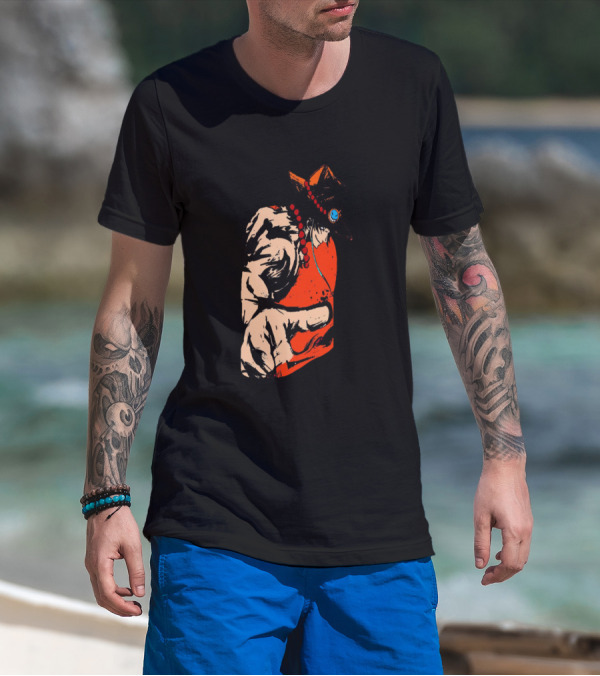 Portgas D Ace Fire Fist Black Cloak Beads Hat T-Shirt
