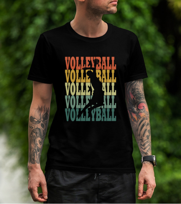 Volleyball Players Vintage Retro Volleyball Player T-Shirt