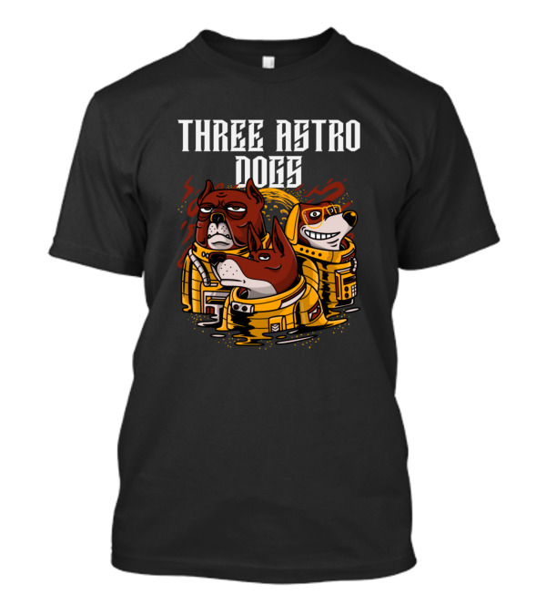 THREE ASTRO DOGS Space Adventure Pals T-Shirt