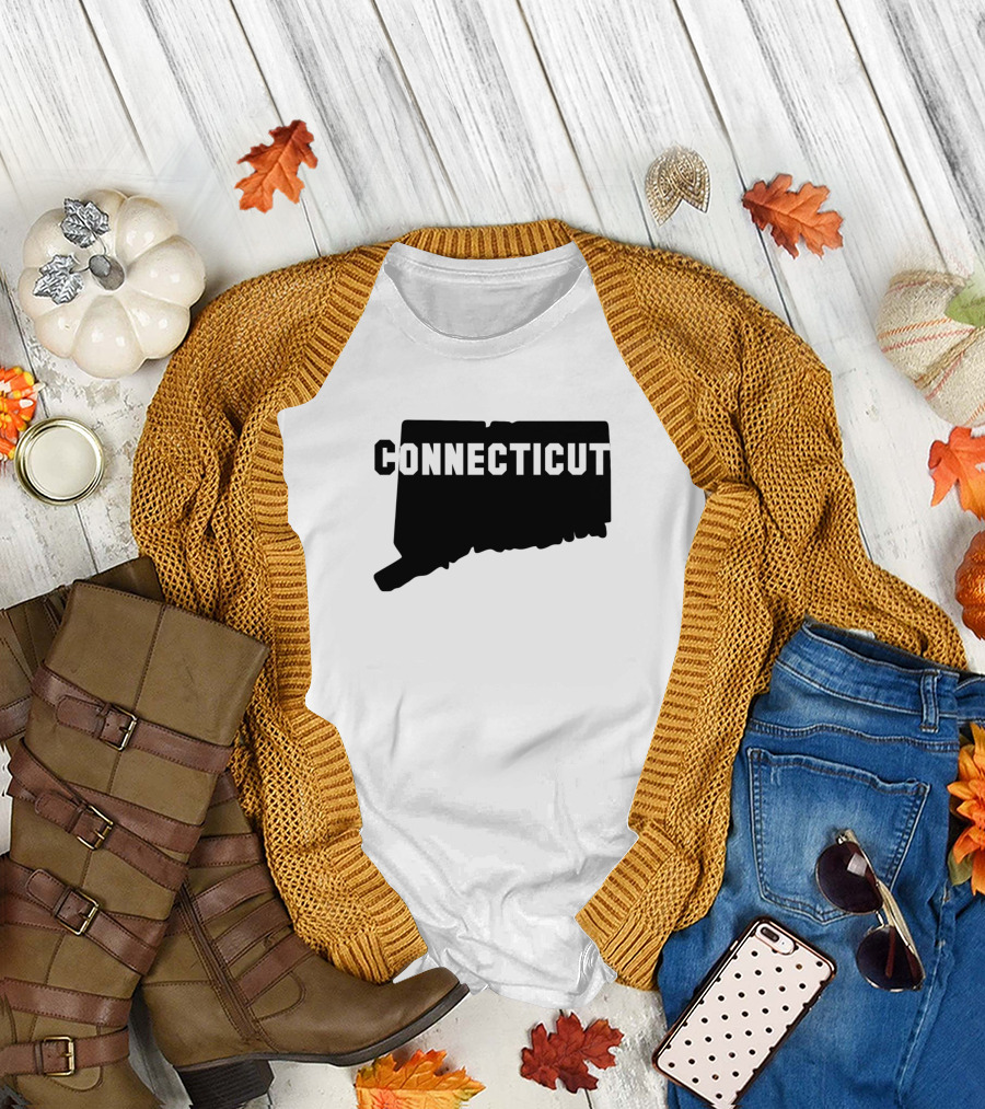 Connecticut State Map T-Shirt
