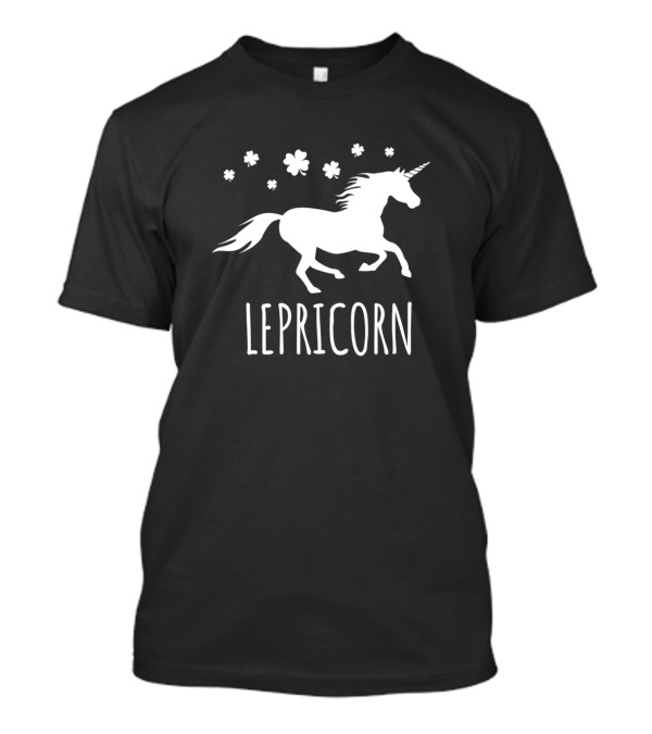 Lepricorn Irish Unicorn With Shamrocks T-Shirt