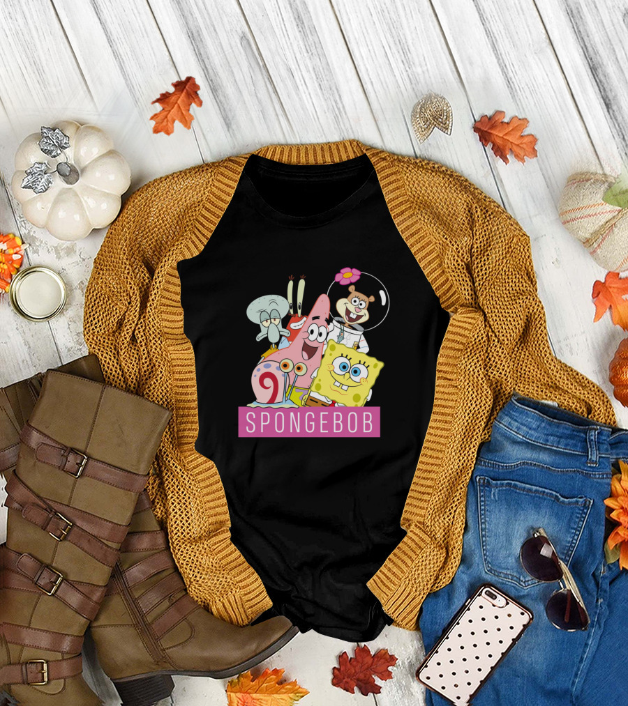 SPONGEBOB Patrick Squidward Sandy Gary Team T-Shirt