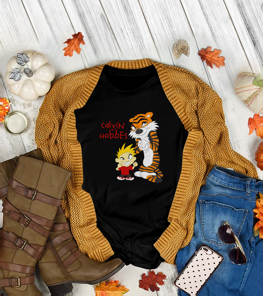 Calvin and Hobbes Mischievous Smirk T-Shirt
