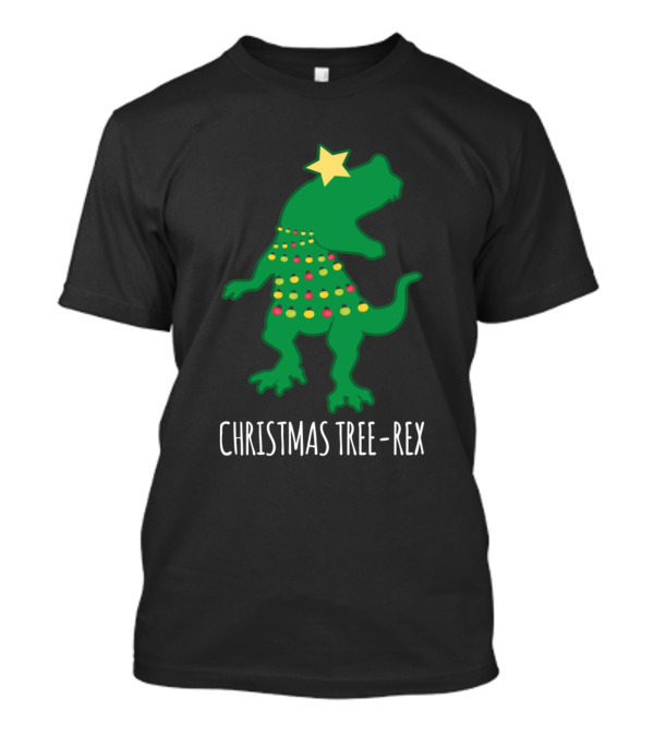 Christmas Tree Rex Dinosaur Funny Pun T-Shirt