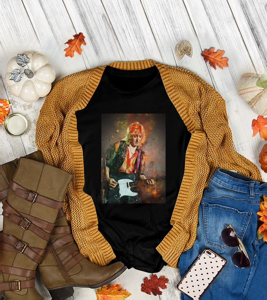Mick Ronson Watercolor Guitarist T-Shirt