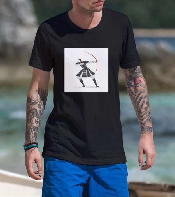 Archer Man Samurai Bow Action T-Shirt