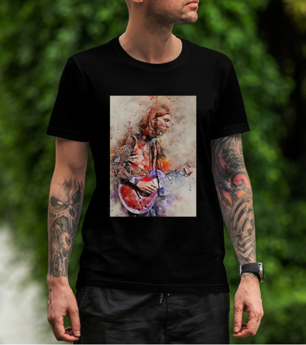 Duane Allman Watercolor Guitarist T-Shirt