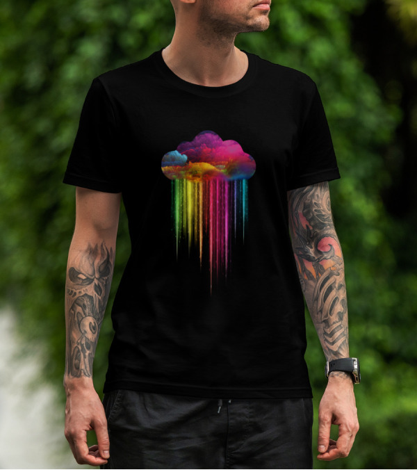 Rainbow Rain Cloudburst Spectrum T-Shirt