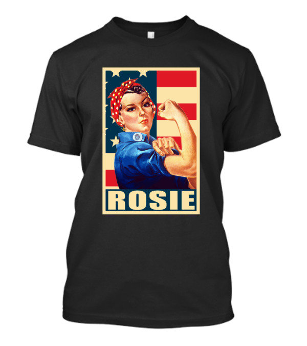 Rosie The Riveter We Can Do It American Flag T-Shirt
