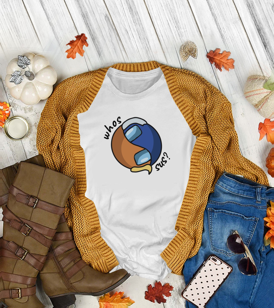 Whos Sus Among Us Crewmate Yin Yang T-Shirt