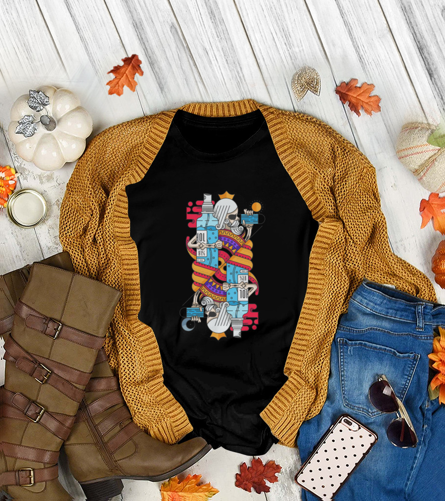 King C Vid Playing Card Abstract T-Shirt