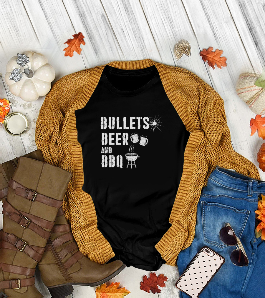 Bullet's Beer and BBQ Party with Grill Time T-Shirt