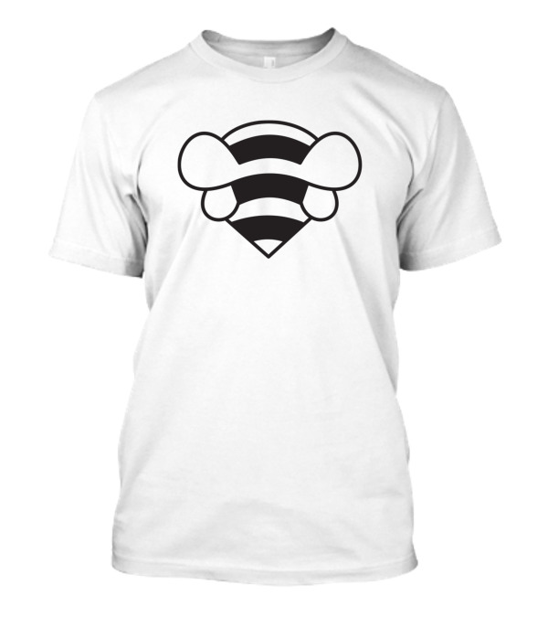 Cute Bee Outline With Heart-Shaped Antennae T-Shirt