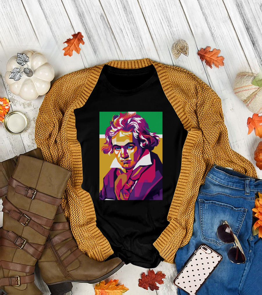 Ludwig Van Beethoven Colorful Pop T-Shirt
