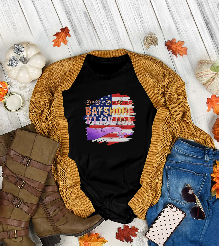Bayshore Florida American Flag T-Shirt