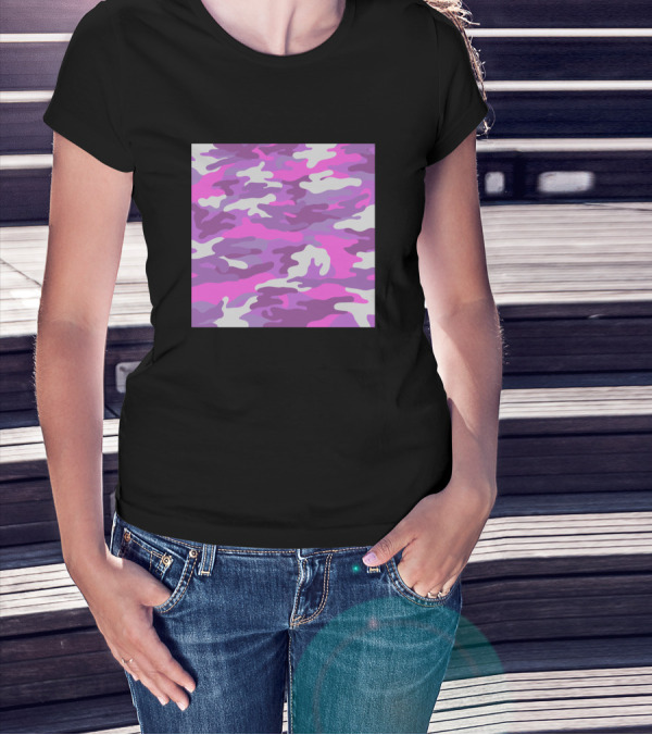 Snow Pink Camouflage T-Shirt