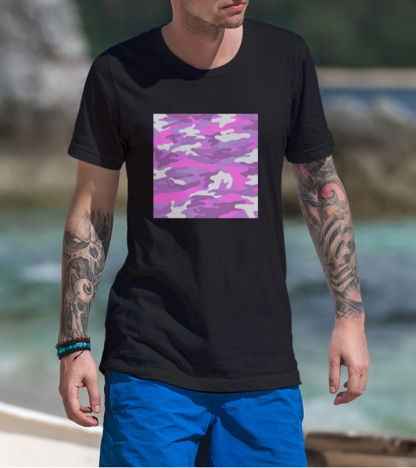 Snow Pink Camouflage T-Shirt