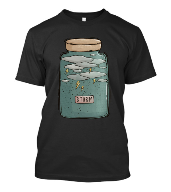 Storm Jar With Cloud And Lightning Storms T-Shirt