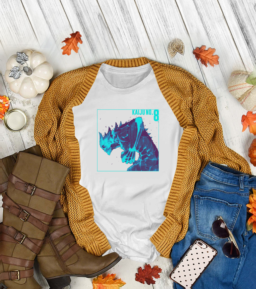 Kaiju No 8 Neon Blue Creature Profile T-Shirt
