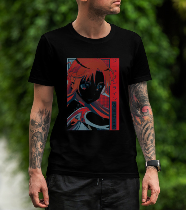Sao Asuna Portrait Red Blue Contrast T-Shirt