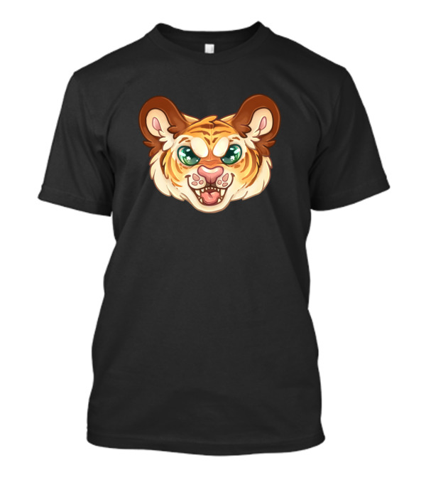 Tiger Natural Cute Cartoon Face T-Shirt