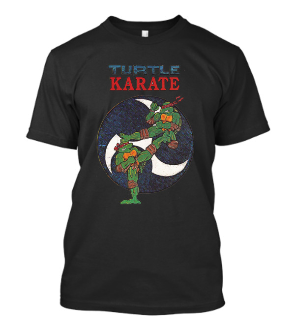 Turtle Karate Ninja Kicking Action T-Shirt
